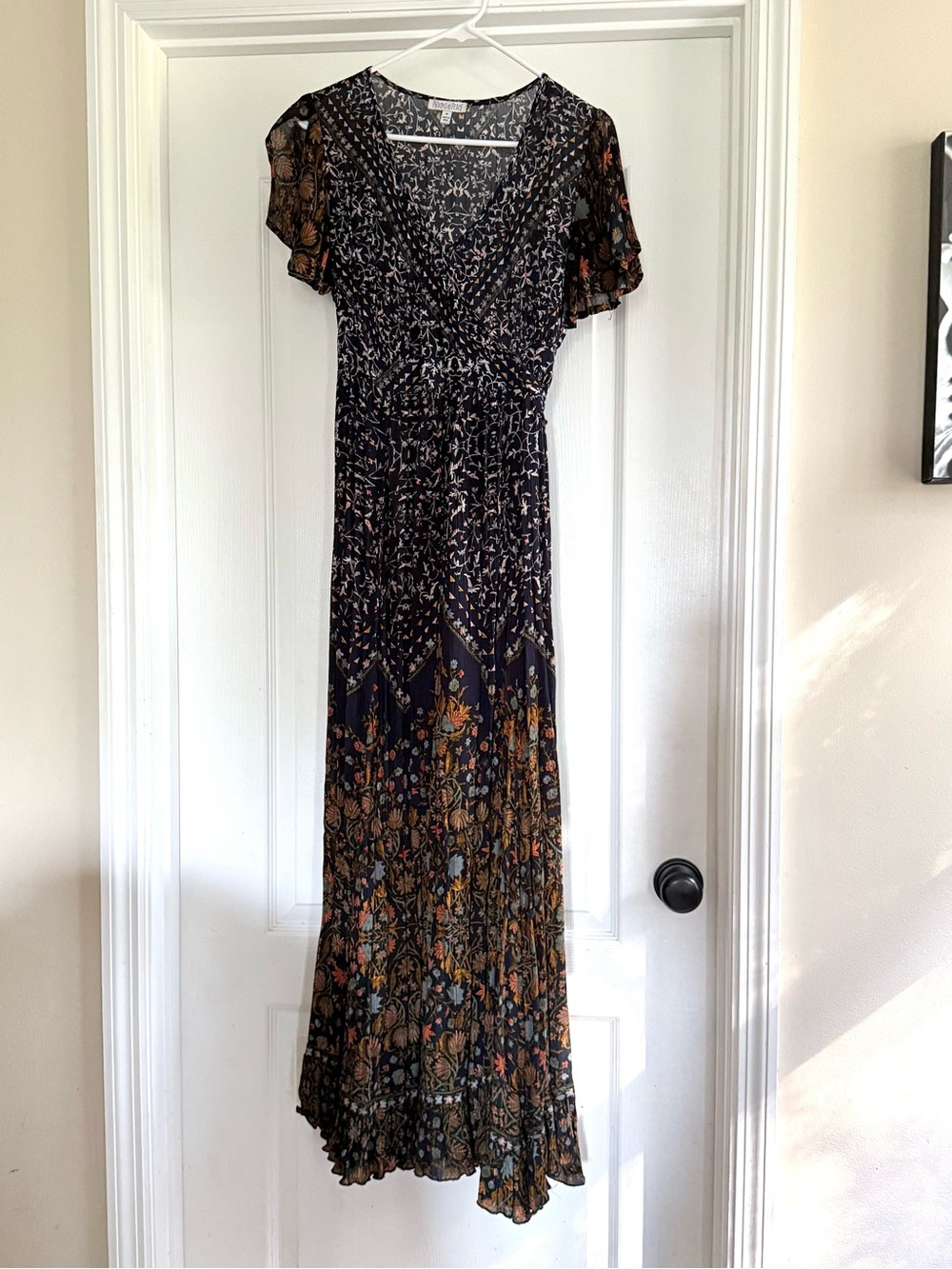 Patrons of Peace Navy Floral Boho Maxi Dress